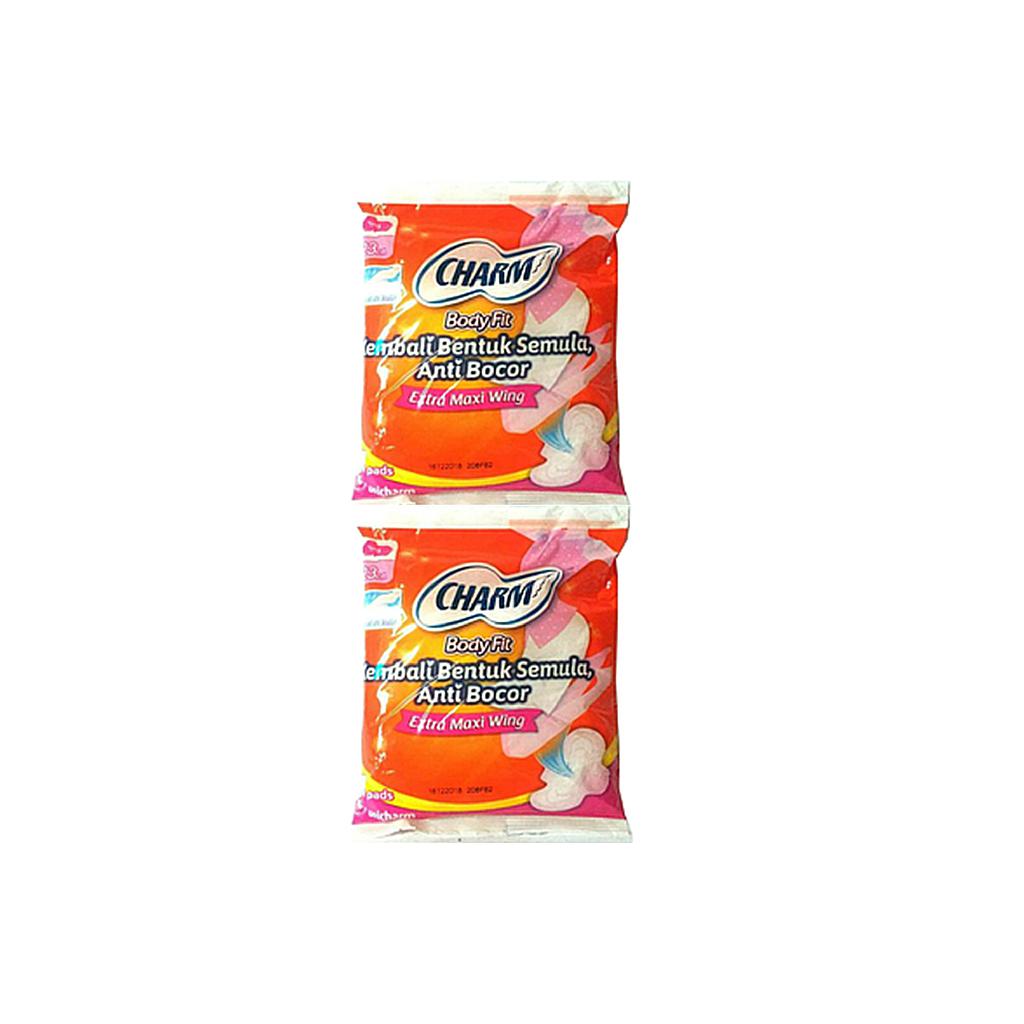 Charm Body Fit Extra Maxi Non Wing Sachet Renceng 10 Pcs