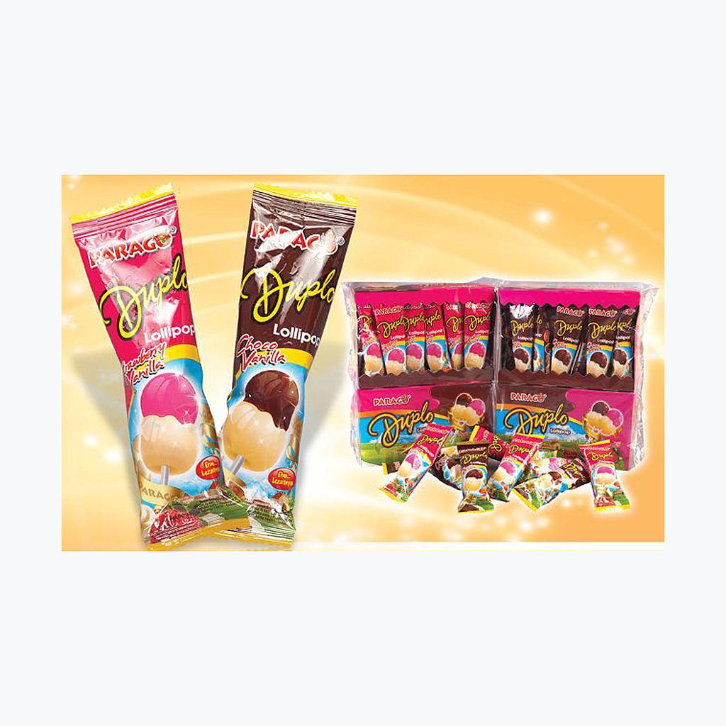 Parago Lollipop Strawberry Vanilla Dan Choco Vanilla